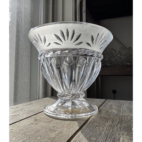Cristal D'Arques Crystal Serving Bowl Carthage Vintage Candy Dish 6” Tall France - Picture 5 of 14